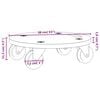 vidaXL Transport Trolleys 2 pcs Round Ø38x11.5 cm