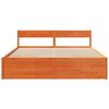 vidaXL Bed Frame without Mattress Wax Brown 200x200 cm Solid Wood Pine