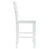 vidaXL Dining Chairs 2 pcs White 40 x 47.5 x 99.5 cm Solid Rubber Wood