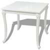 vidaXL Kitchen Table | High gloss white | MDF top, plastic legs | Medium