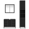 vidaXL Bathroom Furniture Set 3 pcs Black Oak Engineered Wood