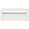 vidaXL TV Cabinet with LED Lights White 90x35x40 cm