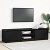 vidaXL TV Cabinet Black Oak 140x40x35.5 cm Engineered Wood