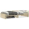 vidaXL Bed Frame without Mattress Sonoma Oak 90x190 cm Engineered Wood