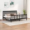 vidaXL Bed Frame without Mattress Black Solid Wood Pine Super King Size