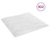 vidaXL Wall Panels 12 pcs White Stone 50 x 50 cm XPS Foam