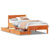 vidaXL Bed Frame without Mattress Wax Brown 100x200 cm Solid Wood Pine