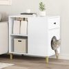 vidaXL Cat House Gloss White 72 x 42.5 x 70 cm Engineered Wood