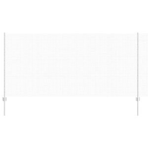 vidaXL Welded Wire Fence with Posts 50 x 1.2 m Galvanised Steel Silver