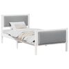 vidaXL Bed Frame with Headboard Light Grey 90 x 190 cm Fabric