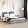 vidaXL Bed Frame without Mattress Concrete Grey 135x190 cm Double