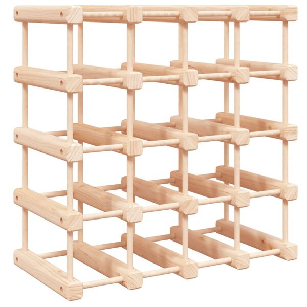 vidaXL Wine Rack for 20 Bottles 46.5x23x46.5 cm Solid Wood Pine