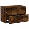 vidaXL Cabinet with 2 Drawers Smoked Oak 60x31x40 cm Engineered Wood