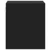 vidaXL Wall-mounted Bedside Cabinet with LED Lights Black
