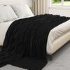 vidaXL Throw Blanket Black 270 x 240 cm Fleece