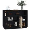 vidaXL Sideboard Black 98.5x40x75 cm Solid Wood Pine