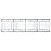 vidaXL Gabion Raised Bed Silver 200 x 50 x 60 cm Galvanised Steel