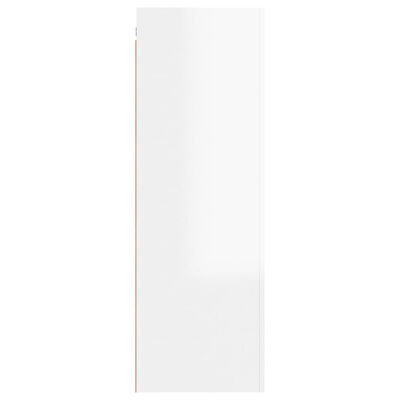 vidaXL TV Cabinet High Gloss White 30.5x30x90 cm Engineered Wood