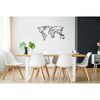 Homemania Wall Decoration World Map 11 100x53 cm Metal Black