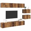 vidaXL TV Cabinet Set Wall-mounted Old Wood Engineered Wood