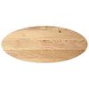 vidaXL Table Top 140x60x2 cm Solid Wood Oak Oval