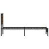 vidaXL Metal Bed Frame without Mattress Smoked Oak 80x200 cm