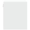 vidaXL Wall-mounted Bedside Cabinets with LED Lights 2 pcs White
