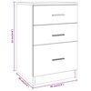 vidaXL Bed Cabinet Grey Sonoma 40x40x63 cm Engineered Wood