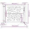 vidaXL Garden Gate Anthracite 100x100 cm Steel Bamboo Design