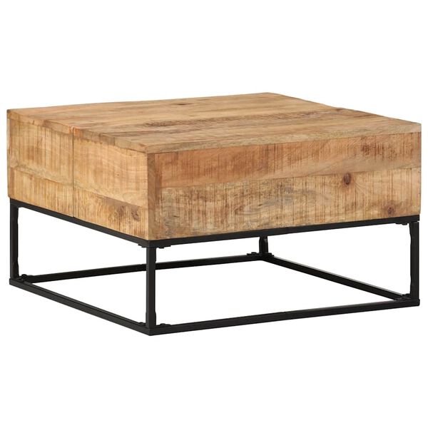 vidaXL Coffee Table 68x68x41 cm Rough Mango Wood