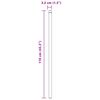 vidaXL Fence Post 12 pcs Silver 110 cm Powder-coated steel