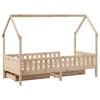 vidaXL Kids Bed Frame with Drawers without Mattress 80x200 cm Solid Wood