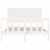 vidaXL Bed Frame without Mattress White 140x190 cm Solid Wood Pine