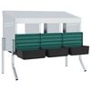 vidaXL Chicken Nesting Box 3 Compartments with Legs Galvanised Steel