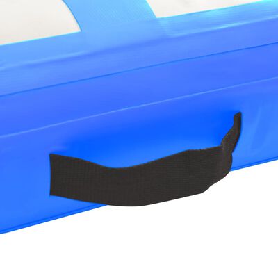 vidaXL Inflatable Gymnastics Mat with Pump 400x100x20 cm PVC Blue
