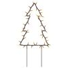 vidaXL Christmas Light Decorations with Spikes 3 pcs Tree 50 LEDs 30 cm