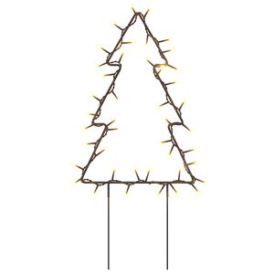 vidaXL Christmas Light Decorations with Spikes 3 pcs Tree 50 LEDs 30 cm