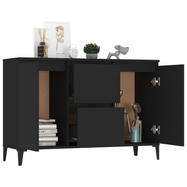 vidaXL Sideboard Black 102x35x70 cm Engineered Wood