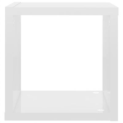 vidaXL Wall Cube Shelves 6 pcs High Gloss White 22x15x22 cm