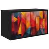 vidaXL Wall-mounted TV Cabinet HEESCH 69 x 33 x 40 cm Black Oak