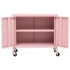 vidaXL Storage Cabinet Pink 60x35x56 cm Steel