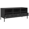 vidaXL TV Cabinet Black 101.5x39x43.5 cm Cold-rolled Steel