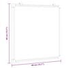 vidaXL Magnetic Whiteboard 40x40x1.7 cm Aluminium