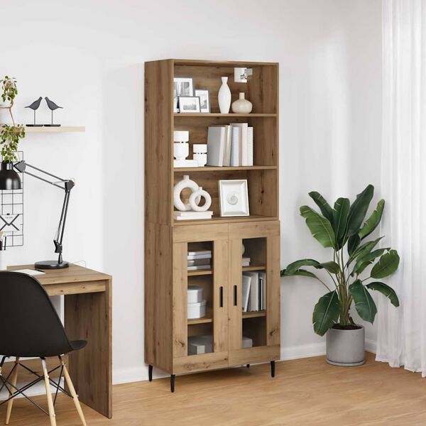 vidaXL Highboard Artisan Oak 69.5 x 34 x 180 cm