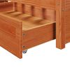 vidaXL Bed Frame with Drawer Wax Brown 180 x 200 cm Solid Pine Wood
