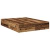 vidaXL Storage Bed Frame Old Wood 140 x 190 cm Engineered Wood