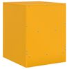vidaXL Bedside Cabinet Mustard Yellow 34.5x39x44 cm Steel