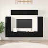 vidaXL TV Cabinet Set Wall-mounted 8 pcs Black oak 80 x 30 x 30.5 cm