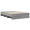 vidaXL Bed Frame without Mattress Grey Sonoma 120x190 cm Small Double Engineered Wood