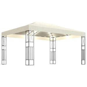 vidaXL Gazebo | Cream | Steel, 100% Polyester | Large | UV-resistant materials